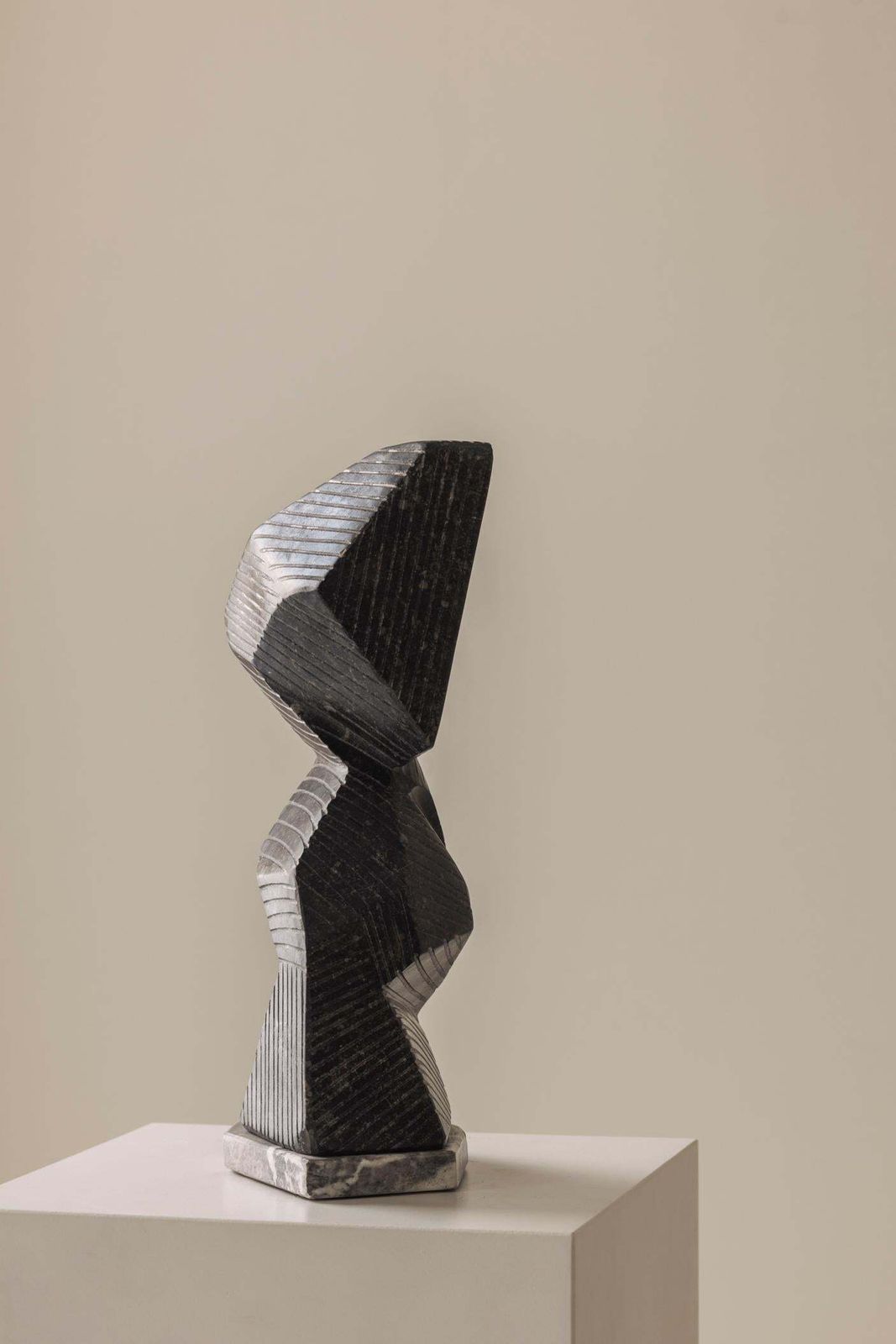 Abstract Sculpture Carved From Natural Stone By Marc Verdoodt, Belgium 1980s. photo 1549.0