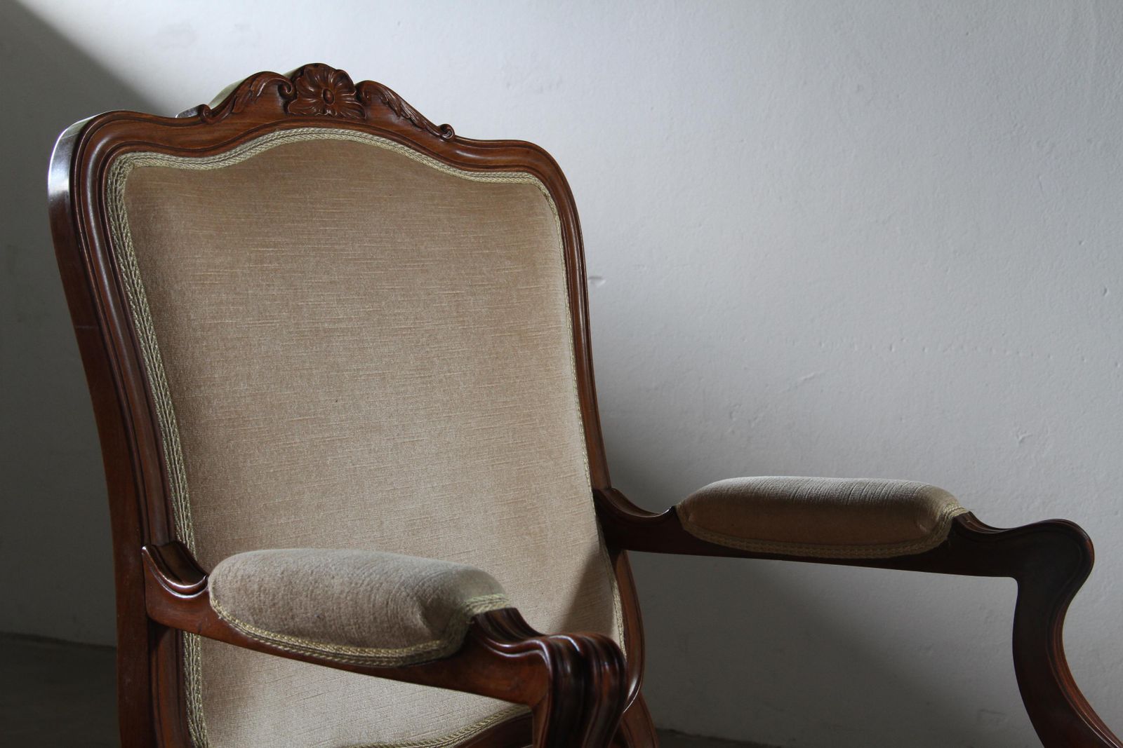 1452.0 Pair Of Vintage Danish Antique 18th Century Lounge Chair, Style Of Louis XV photo