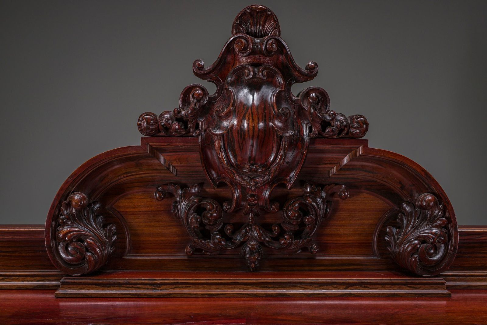photo furniture Neo Baroque German Buffet Cabinet In Walnut & Mahogany, 1890s