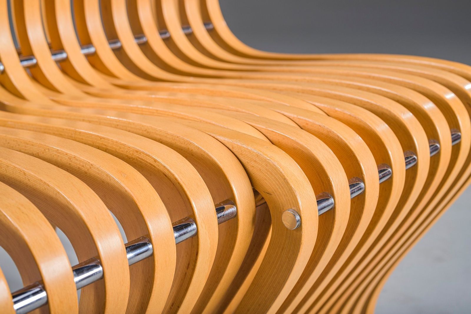 photo vinterior Schizzo Chairs In Beech And Chrome By Ron Arad For Vitra, Germany, 1980s, Set Of 2