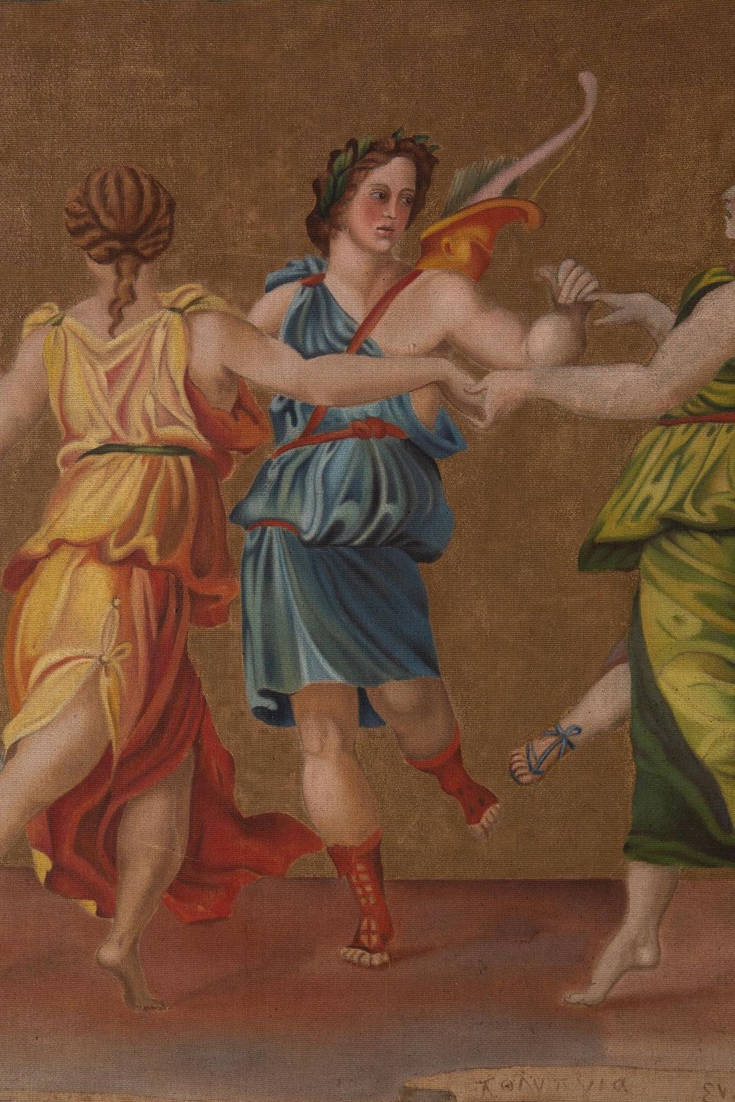 photo for sale Painting Depicting "Apollo Dancing With The Nine Muses"