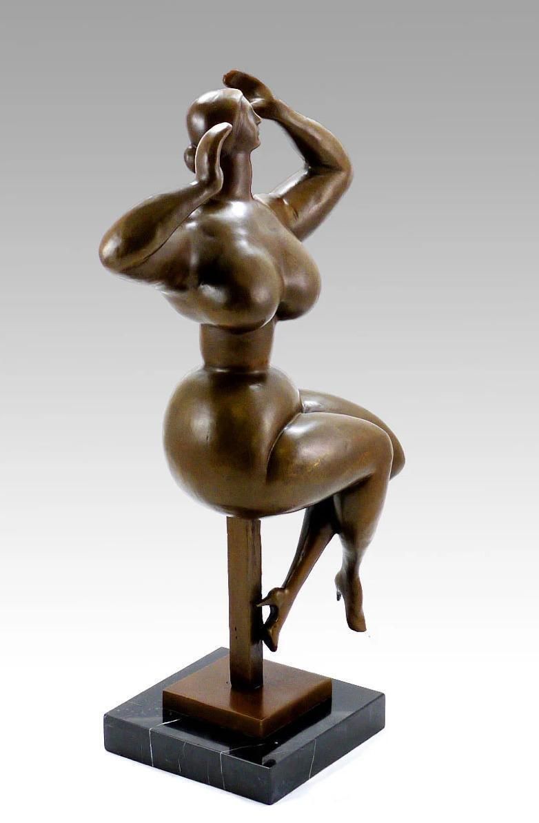 Bronze Seated Female Figure With Raised Arms Modern Style 20th Century photo 2634.0