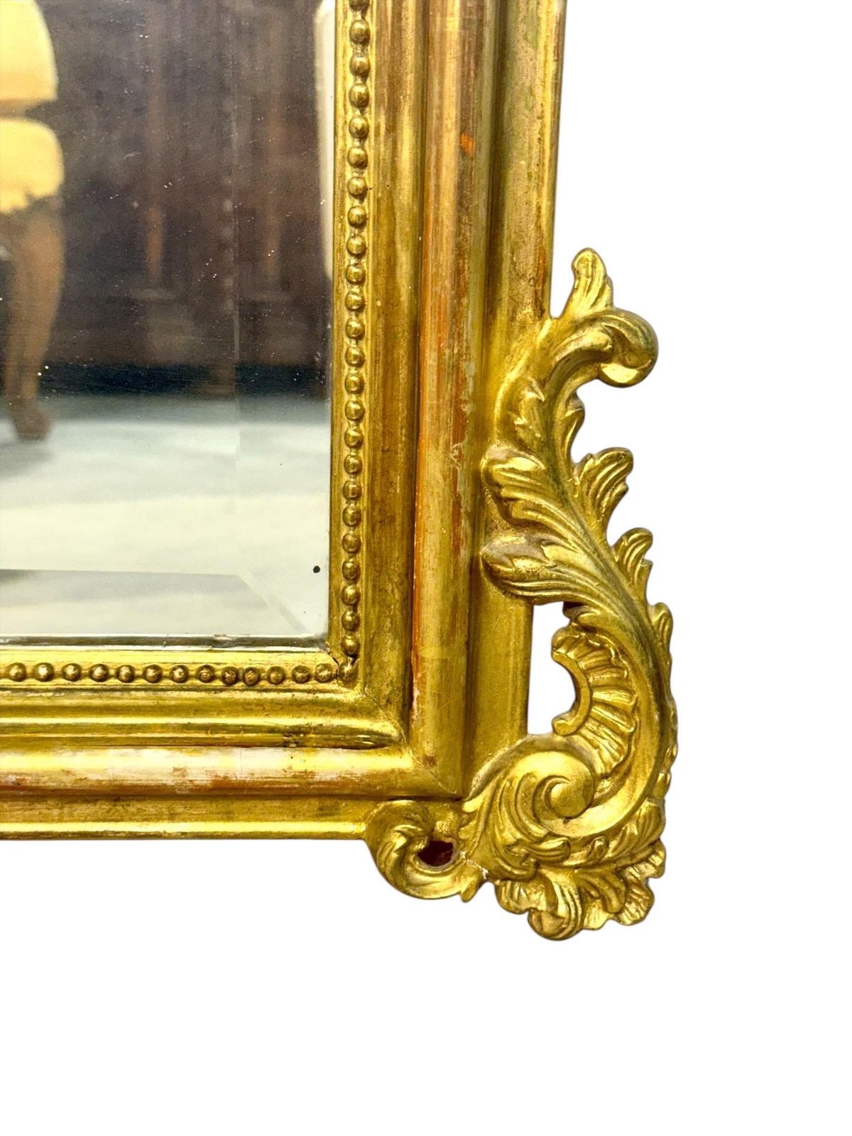 photo vinterior Large Antique Louis XV Gilt And Beveled Mirror, France 19th Century