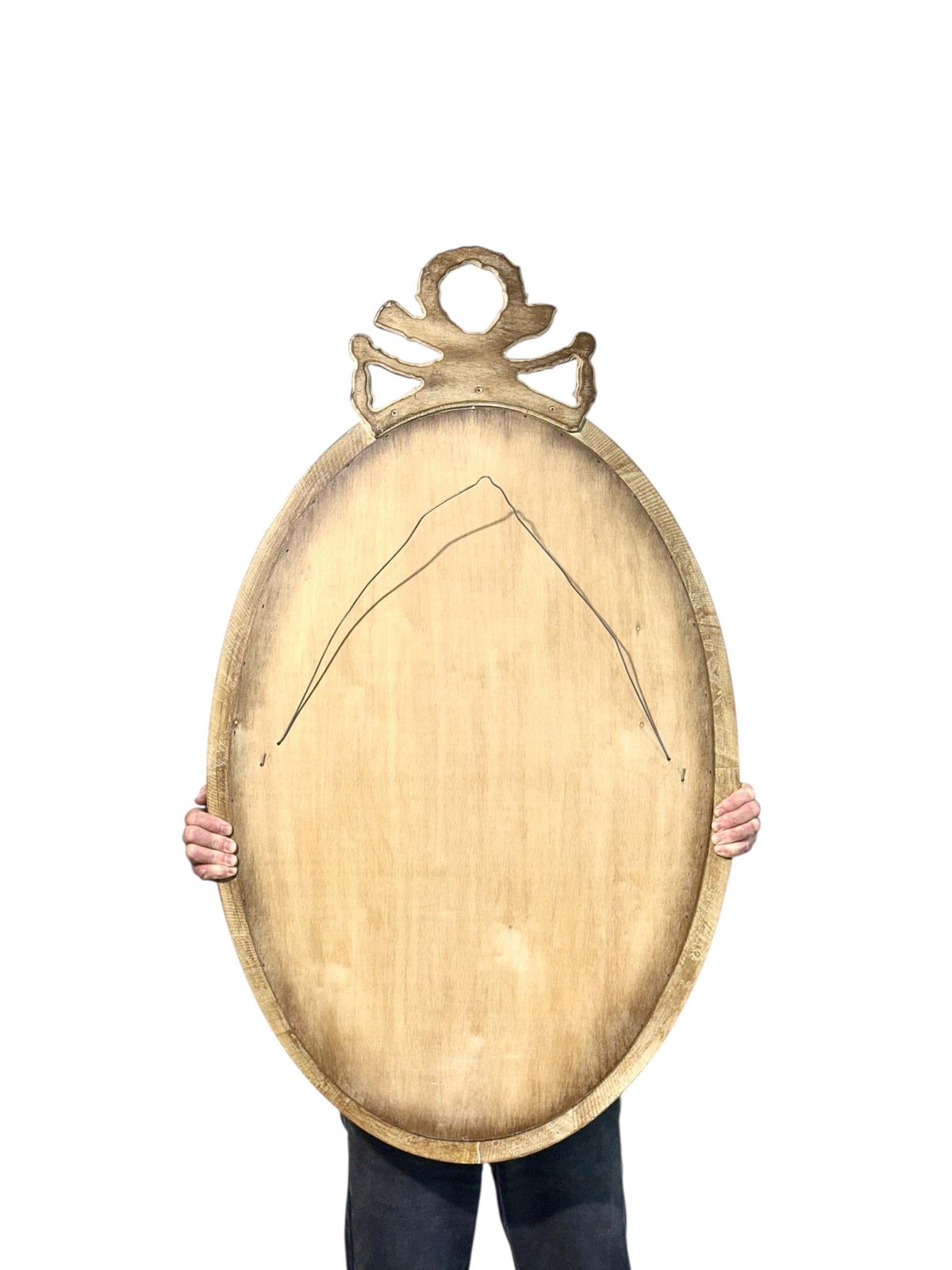 photo vintage Large Oval Louis XVI Style Giltwood Mirror, Napoléon III, 19th Century