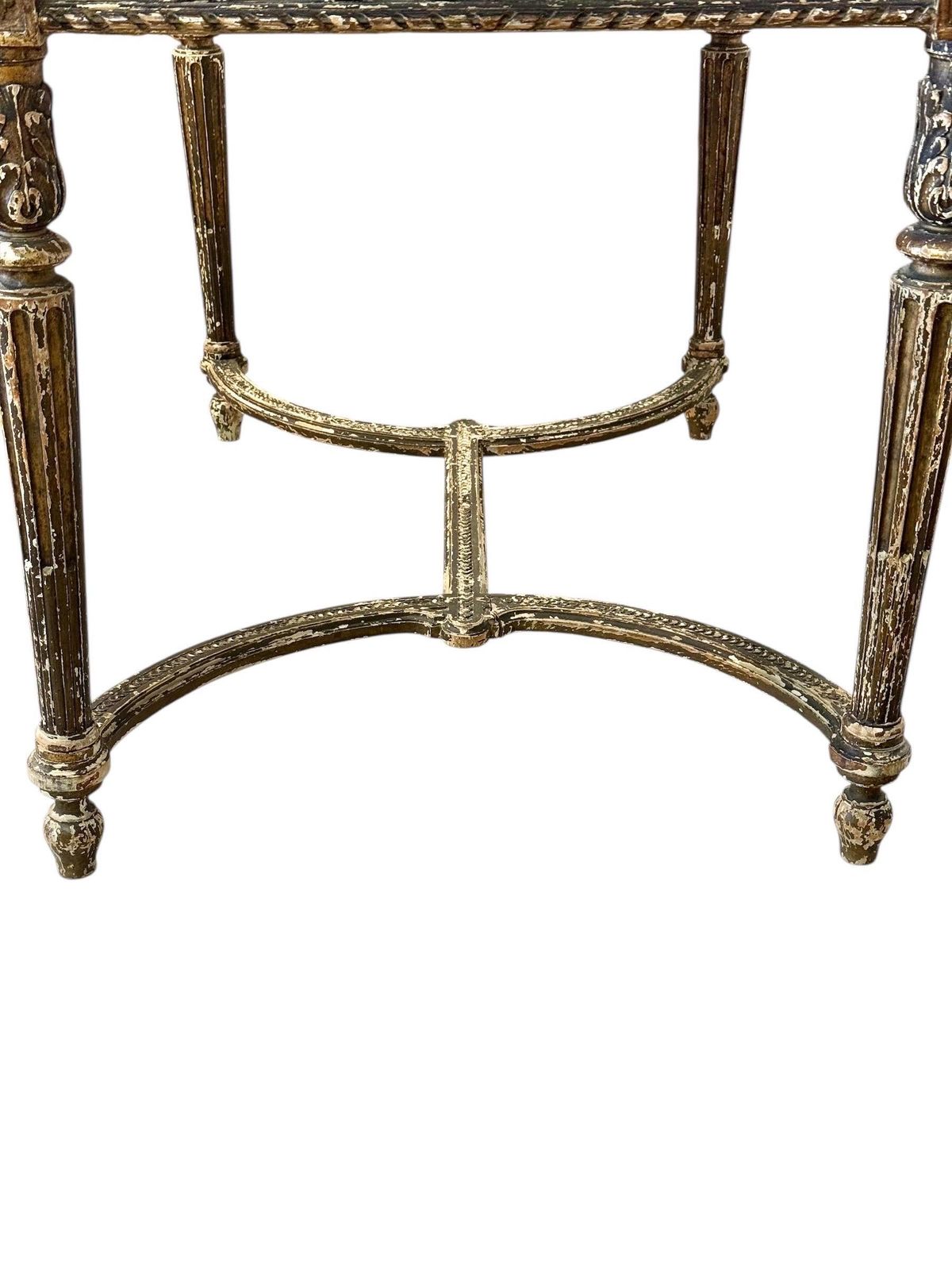 19th Century French Giltwood Center Table With Carved Apron And Marble Top photo Home Decor