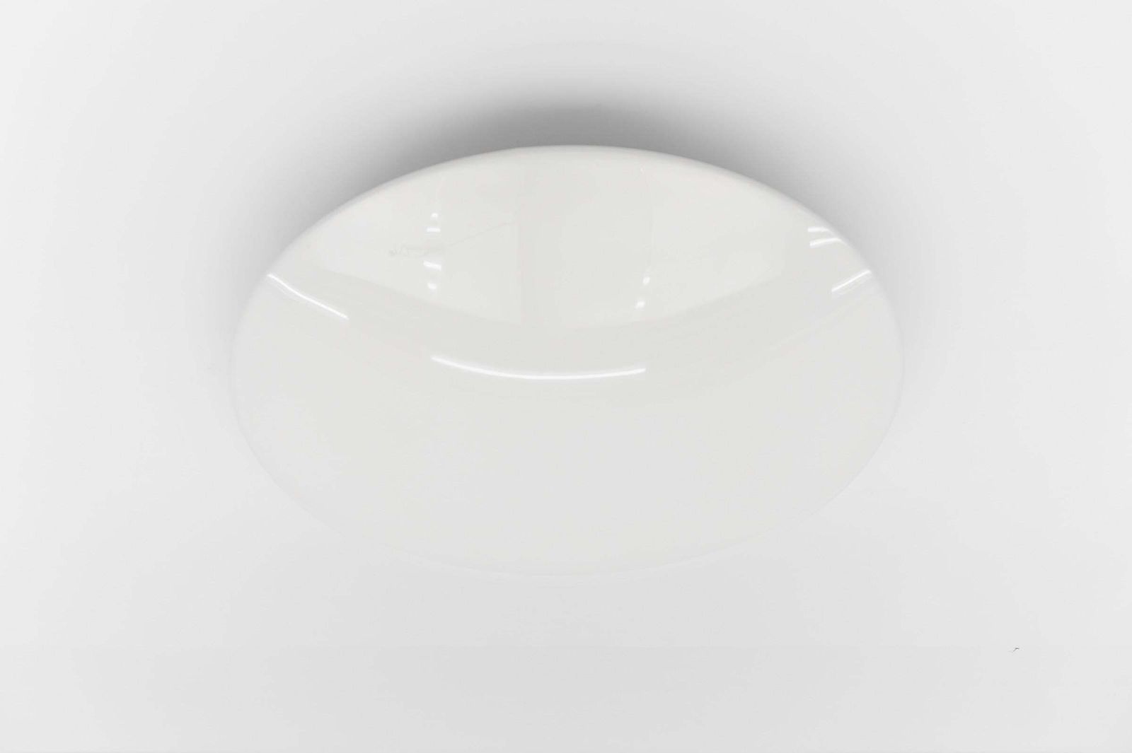 Large Opaline Glass Discus Ceiling Lamp By Limburg Bega, Mid Century Modern photo Lighting