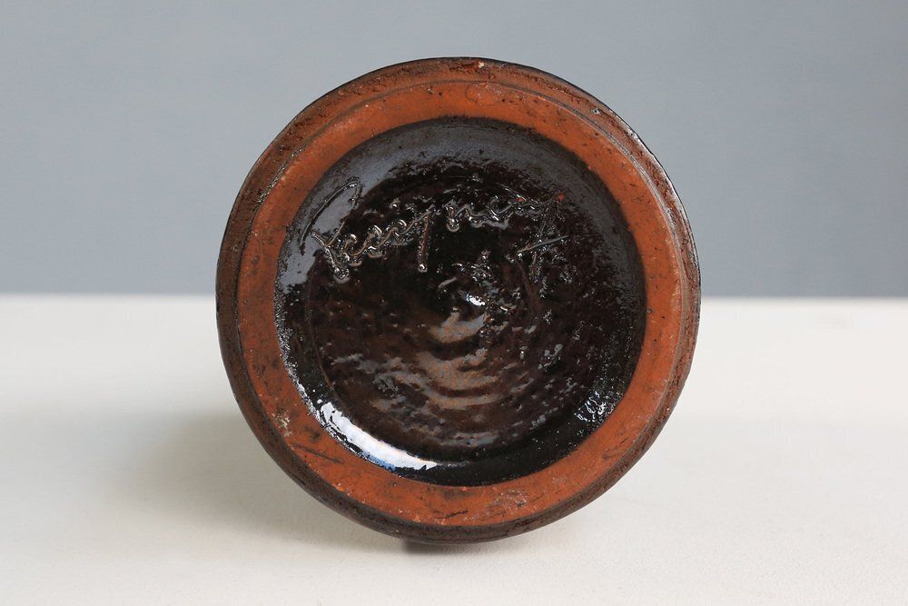 Sculptural Ceramic Vase From Perignem, Belgium, 1960s photo vintage
