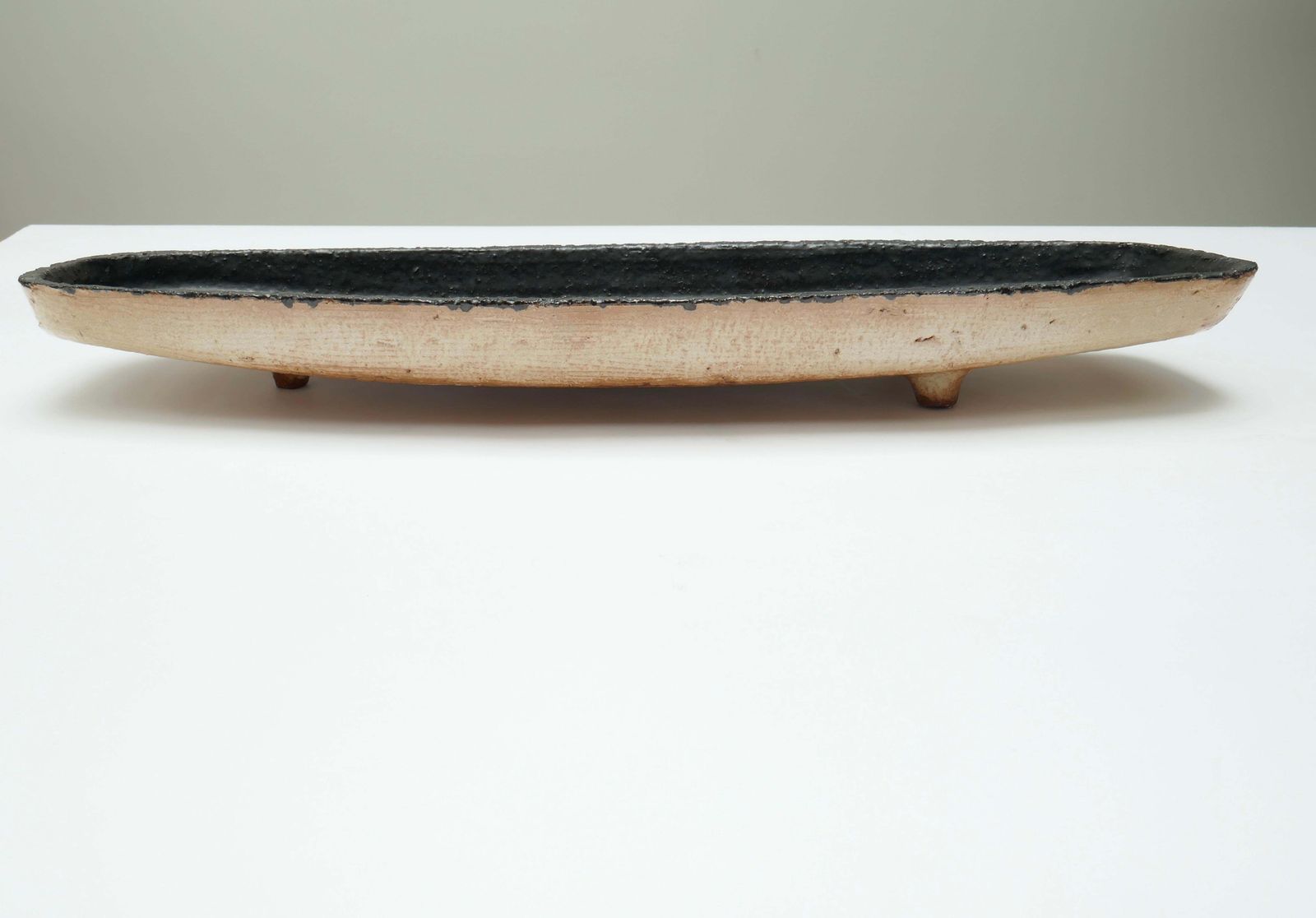 Large Ovoid Ceramic Centerpiece Plate, Belgium, 1960s photo furniture
