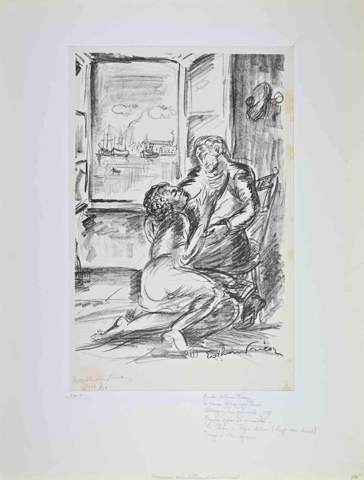 Unknownsailor And Prostitute   Lithograph By Othon Friesz   19271927 photo for sale
