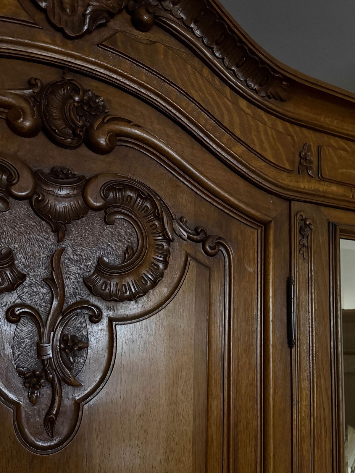 Large 19th Century French Walnut Triple Armoire Wardrobe photo furniture