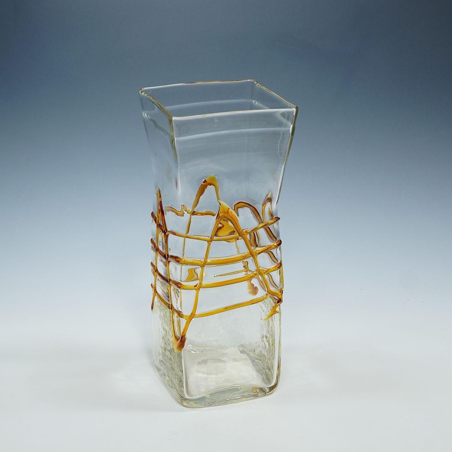 Large Art Glass Vase By Fulvio Bianconi For Mazzega, Venice Murano photo furniture