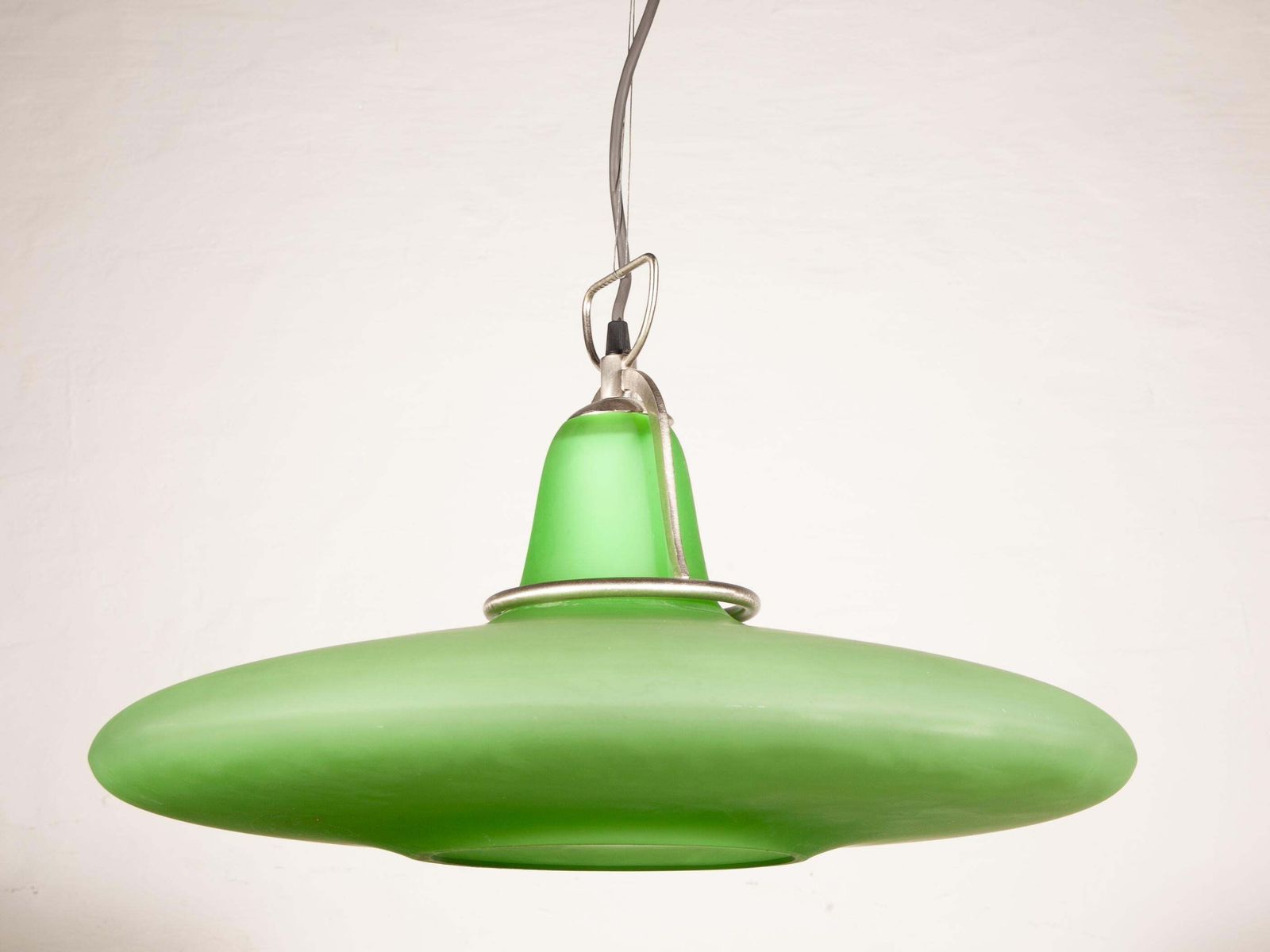 Av Mazzega Art Green Glass Chandelier Made In Italy, 1980s photo vinterior
