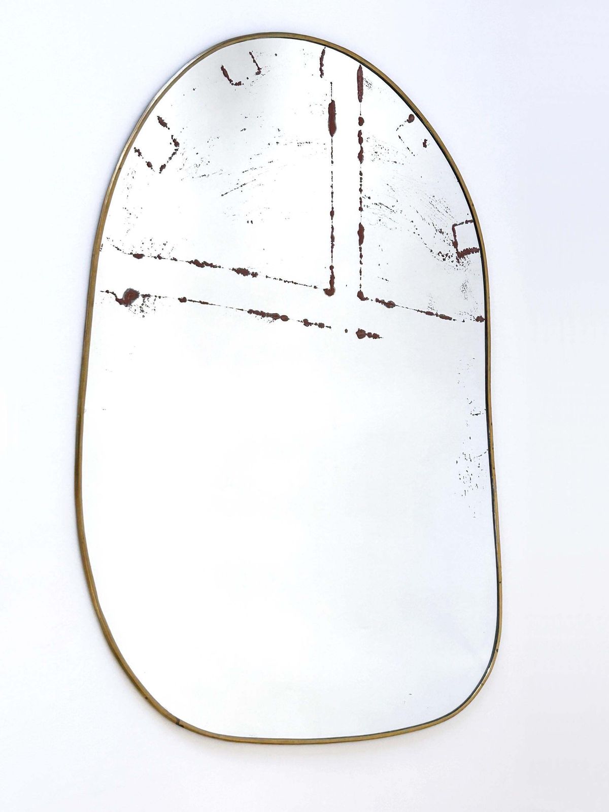 Decorative Mid Century Modern Asymmetric Wall Mounted Mirror Germany 1950s photo furniture