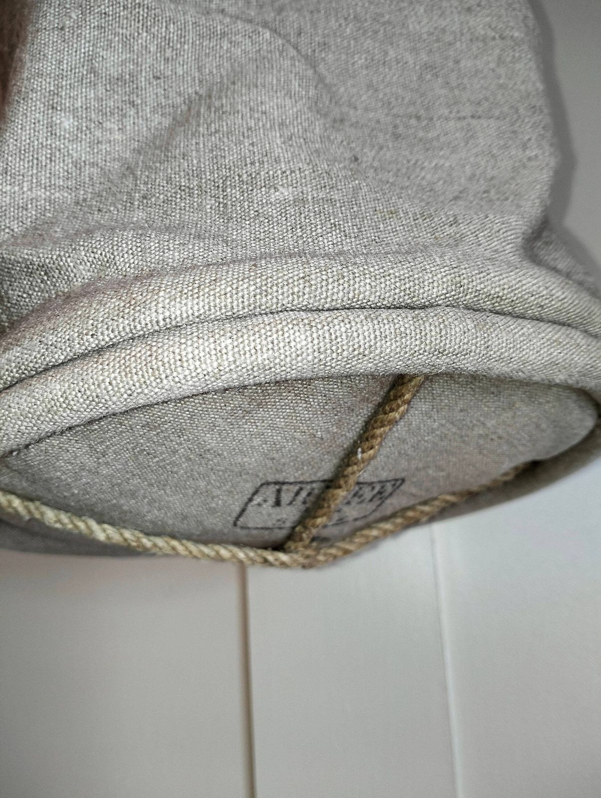 French Ww2 Hessian Water Bucket   Rustic Farmhouse Hanging Planter   Country Kitchen Veg Storage Container photo for sale