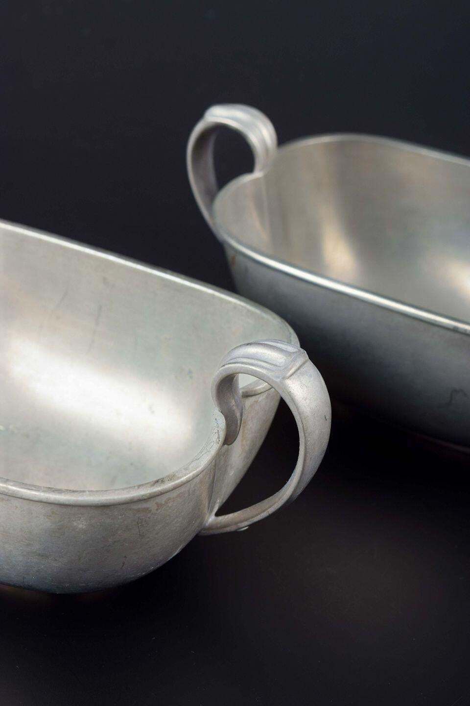 Just Andersen. A Pair Of Pewter Bowls With Double Handles. 1930s/40s photo for sale