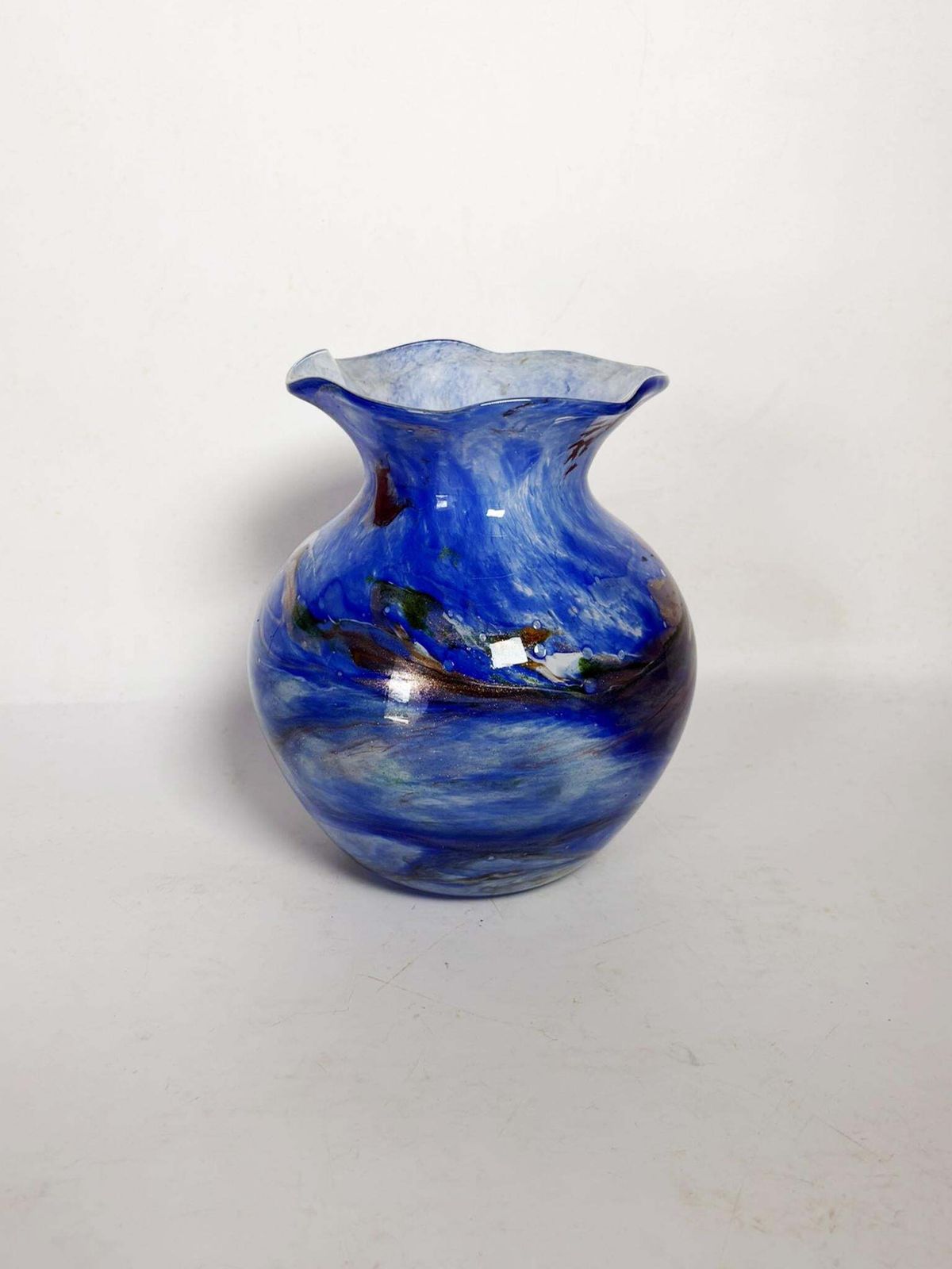 Blue Vase In Italian Glass, 1970, Italy photo furniture