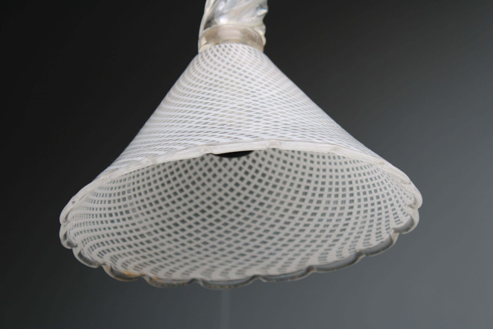 Venini Reticello 1940 Italian Murano Glass Chandelier photo Lighting