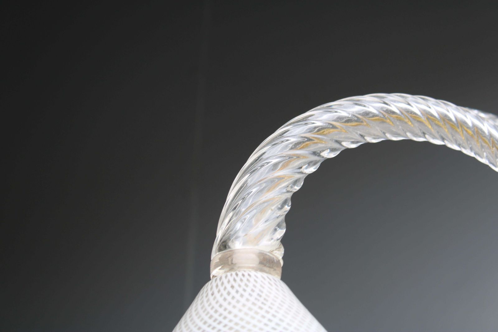Venini Reticello 1940 Italian Murano Glass Chandelier photo vinterior