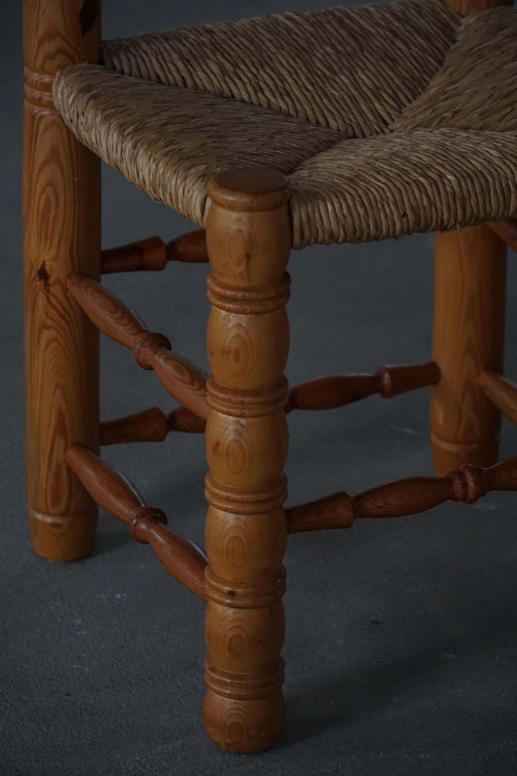 2358.0 Set Of 6 French Modern Brutalist Chairs, Charles Dudouyt Style, Made In 1960s photo