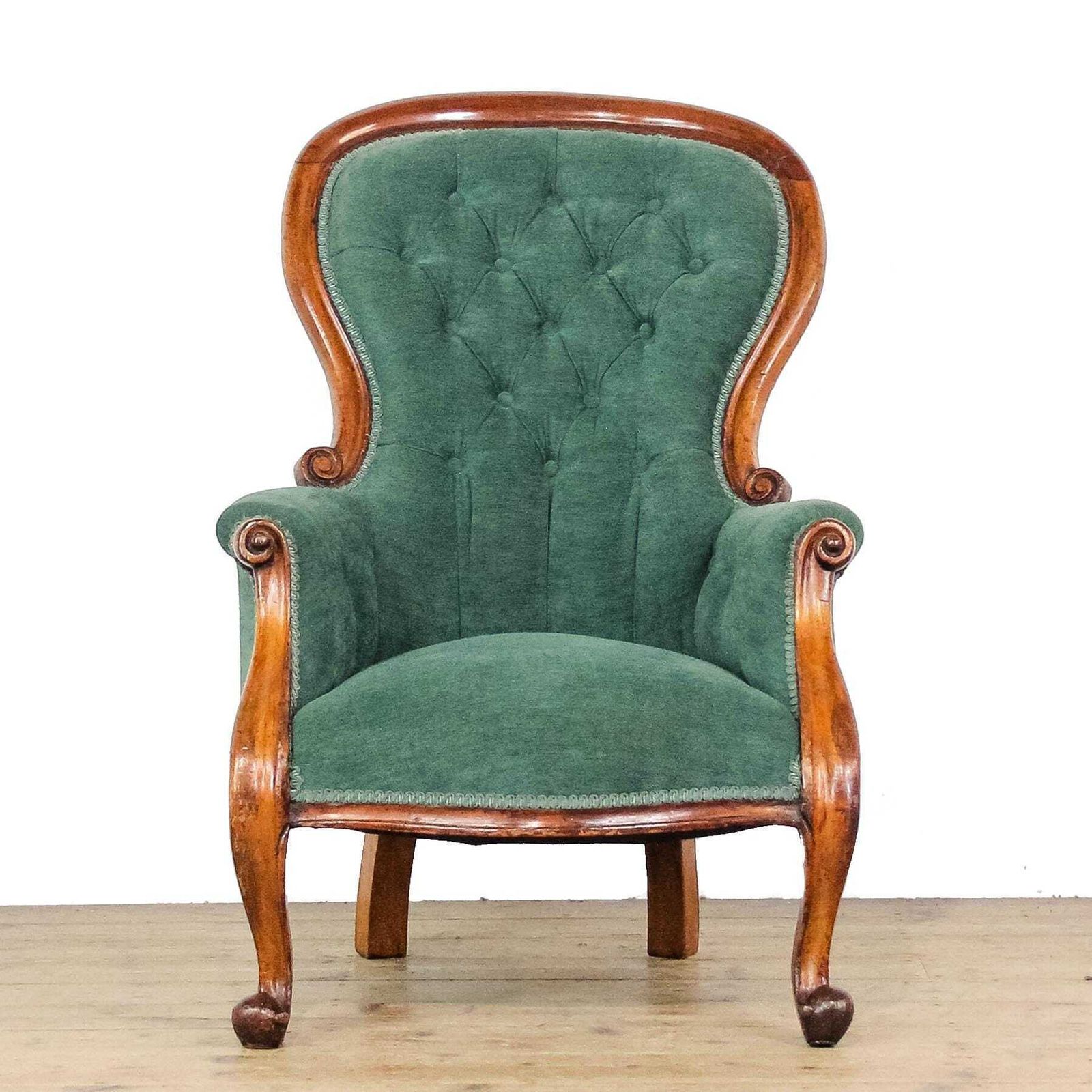 Antique Victorian Upholstered Armchair photo for sale