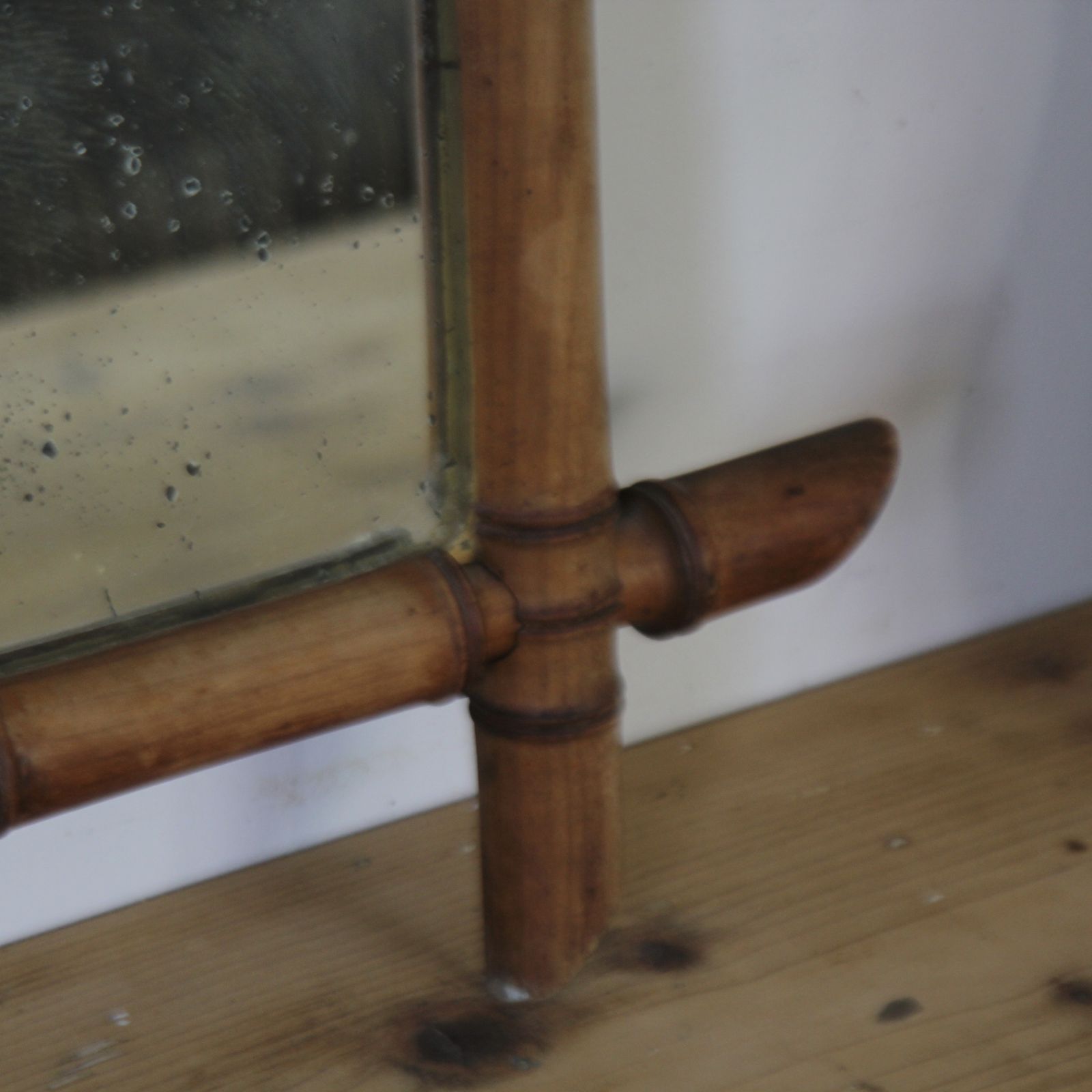 1920s French Faux Bamboo Mirror photo vinterior