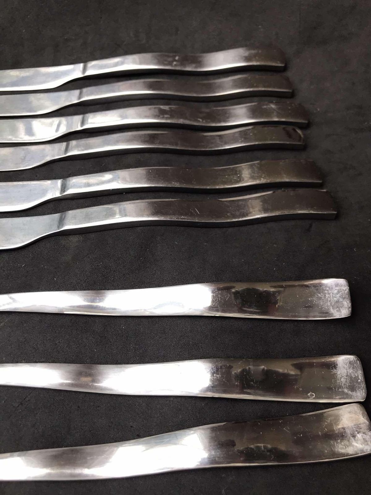 Flatware Set For 6 Stainless Steel Design Cutlery Modernist Design Post Modern French Cutlery Set Wedding Gift photo vintage