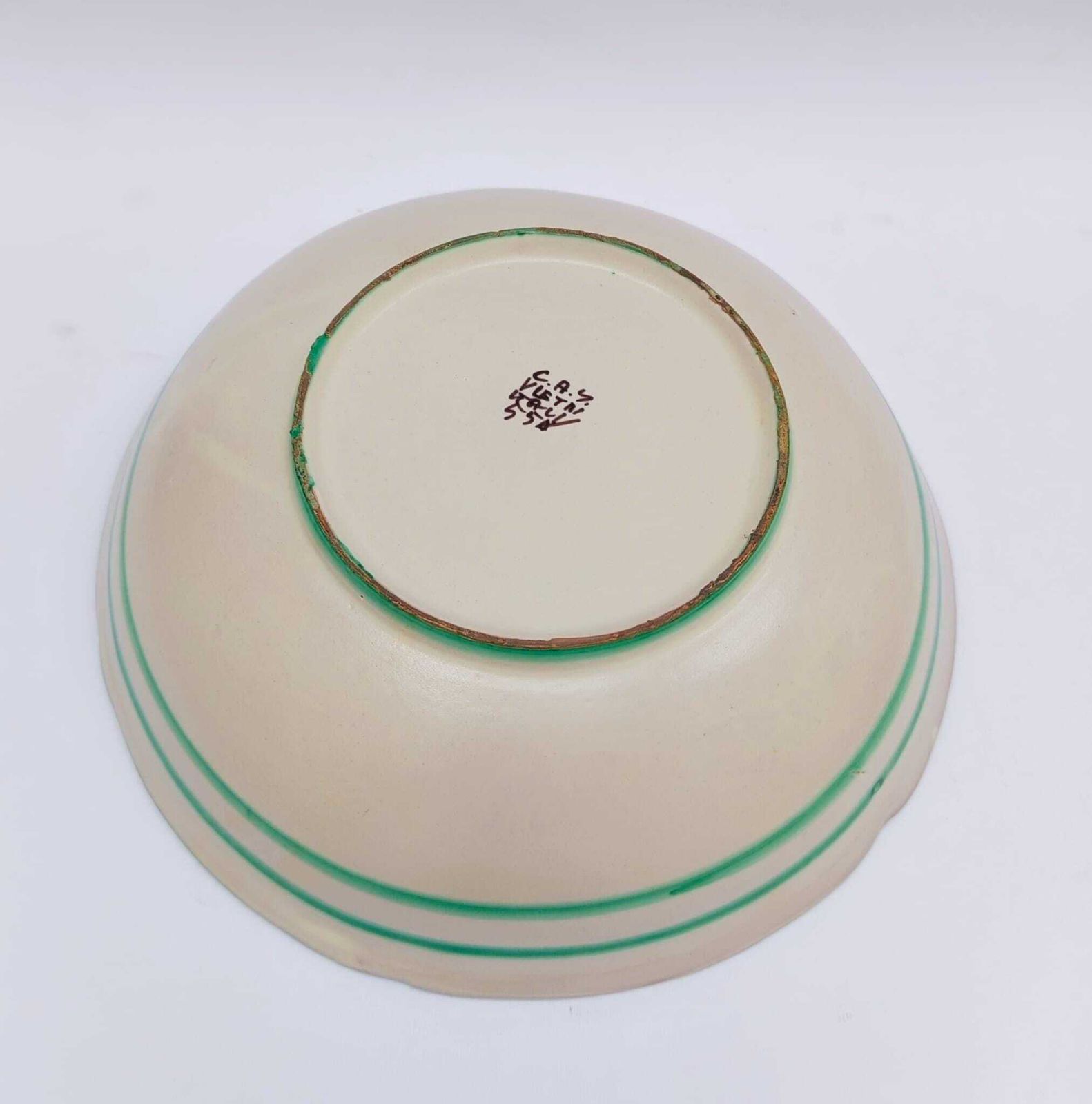 Cas Vietri Ceramic Centerpiece Cup, Vintage Midcentury Design Tray photo vinterior