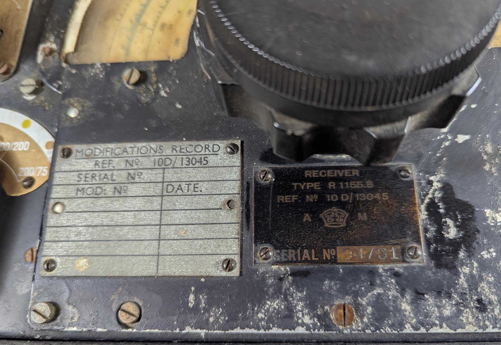 Original Ww2 Raf Air Ministry Aircraft Radio Receiver – R1155b – Serial No. 94781 photo Home Decor