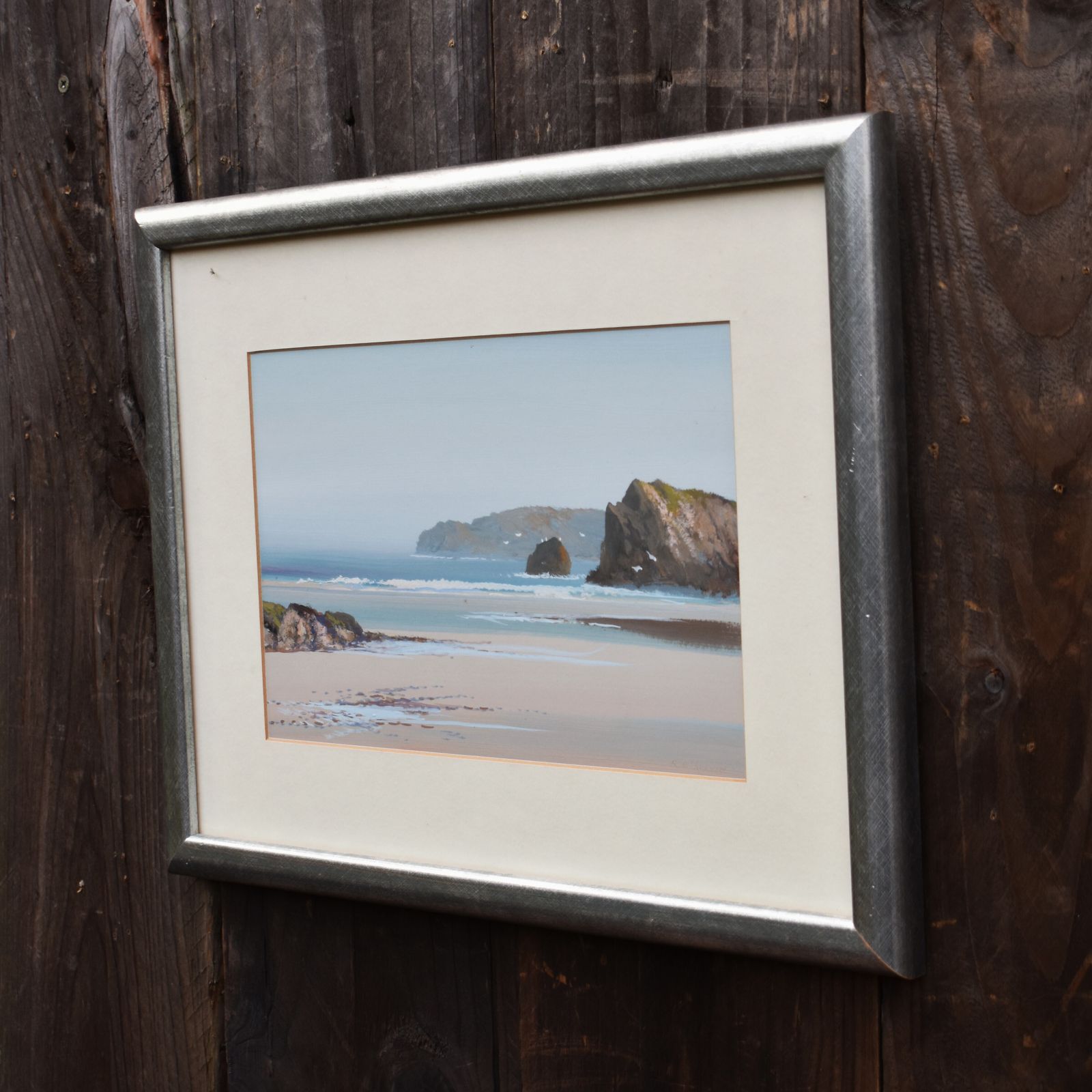 Antique Reginald Daniel Sherrin Bude Cornwall Seacape Watercolour Painting photo 167.0