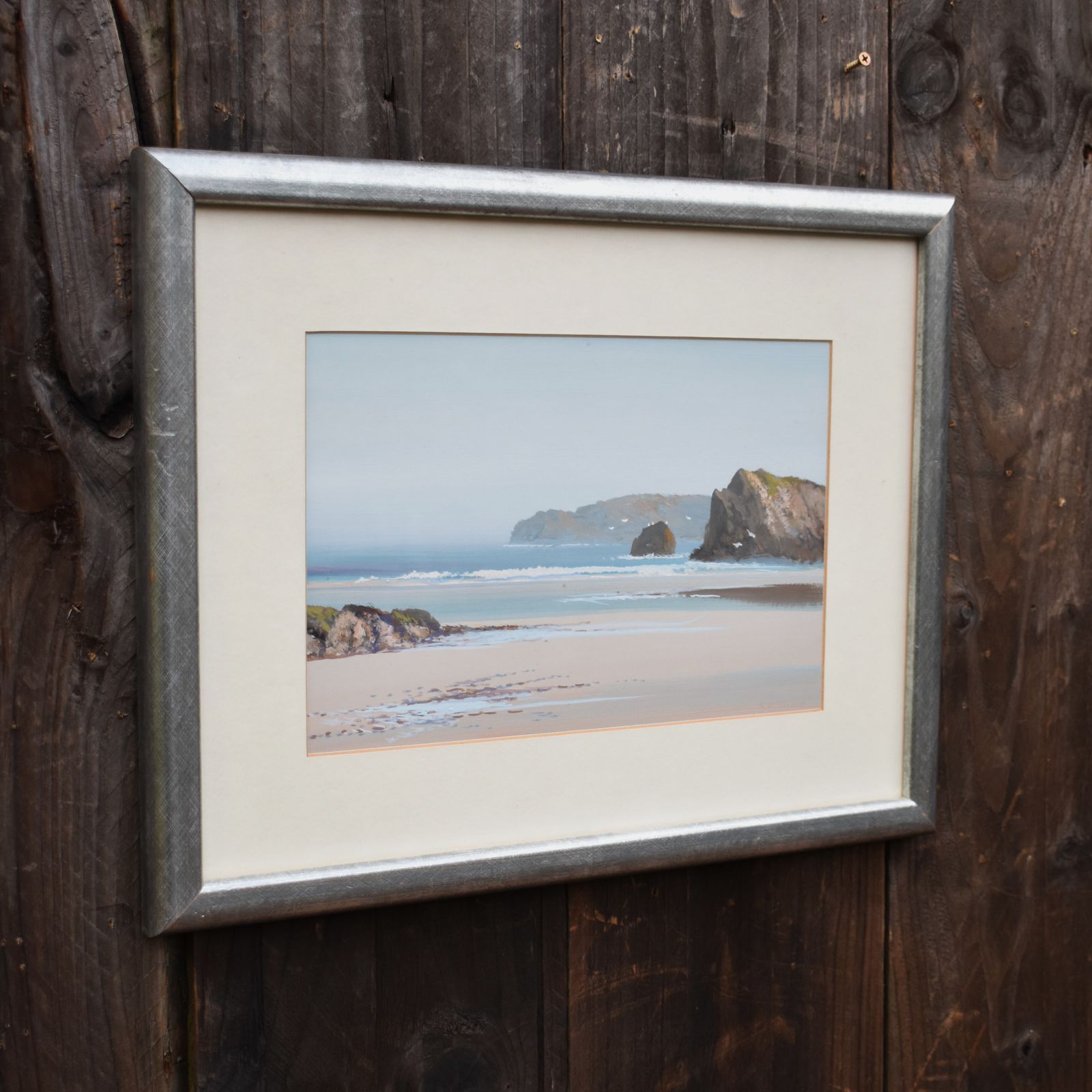 Antique Reginald Daniel Sherrin Bude Cornwall Seacape Watercolour Painting photo vinterior