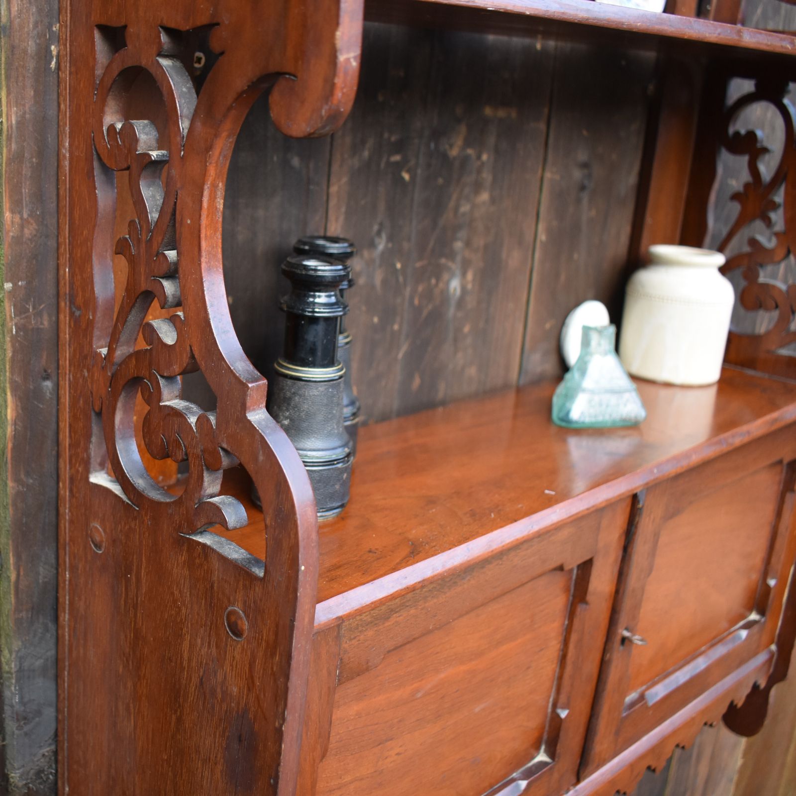 photo for sale Antique Edwards & Roberts Of London Kitchen Bathroom Cabinet Display Spice Rack