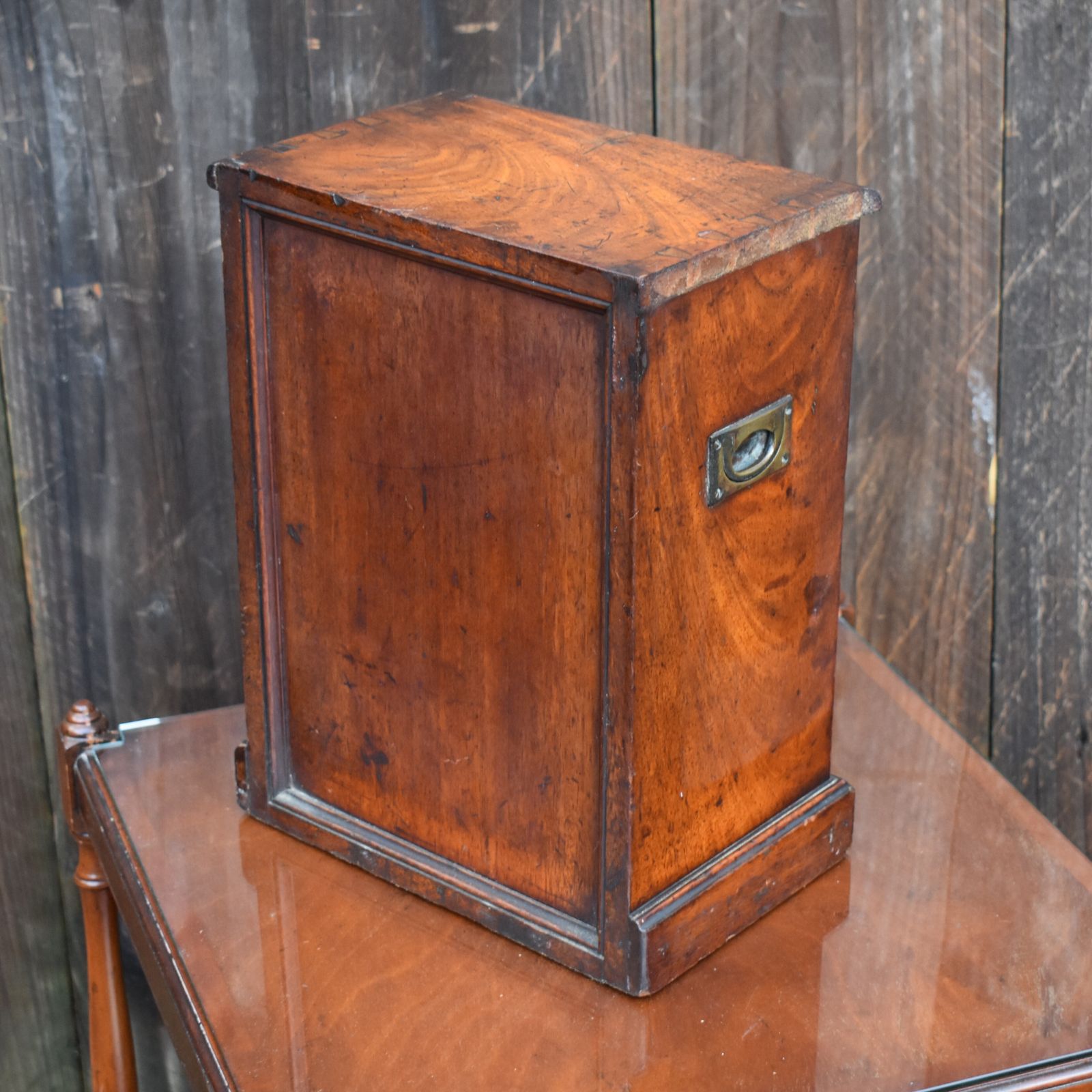 Antique Mahogany Campaign Miniature Apprentice Specimen Bank Of Drawers photo Furniture