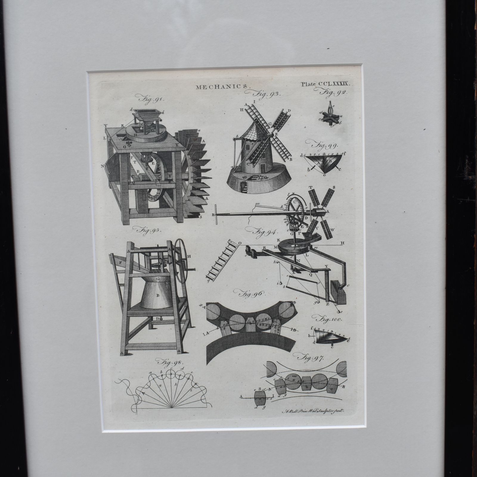 Antique 1797 Andrew Bell Mechanics Milling Black & White Engravings Plates Pair photo buy