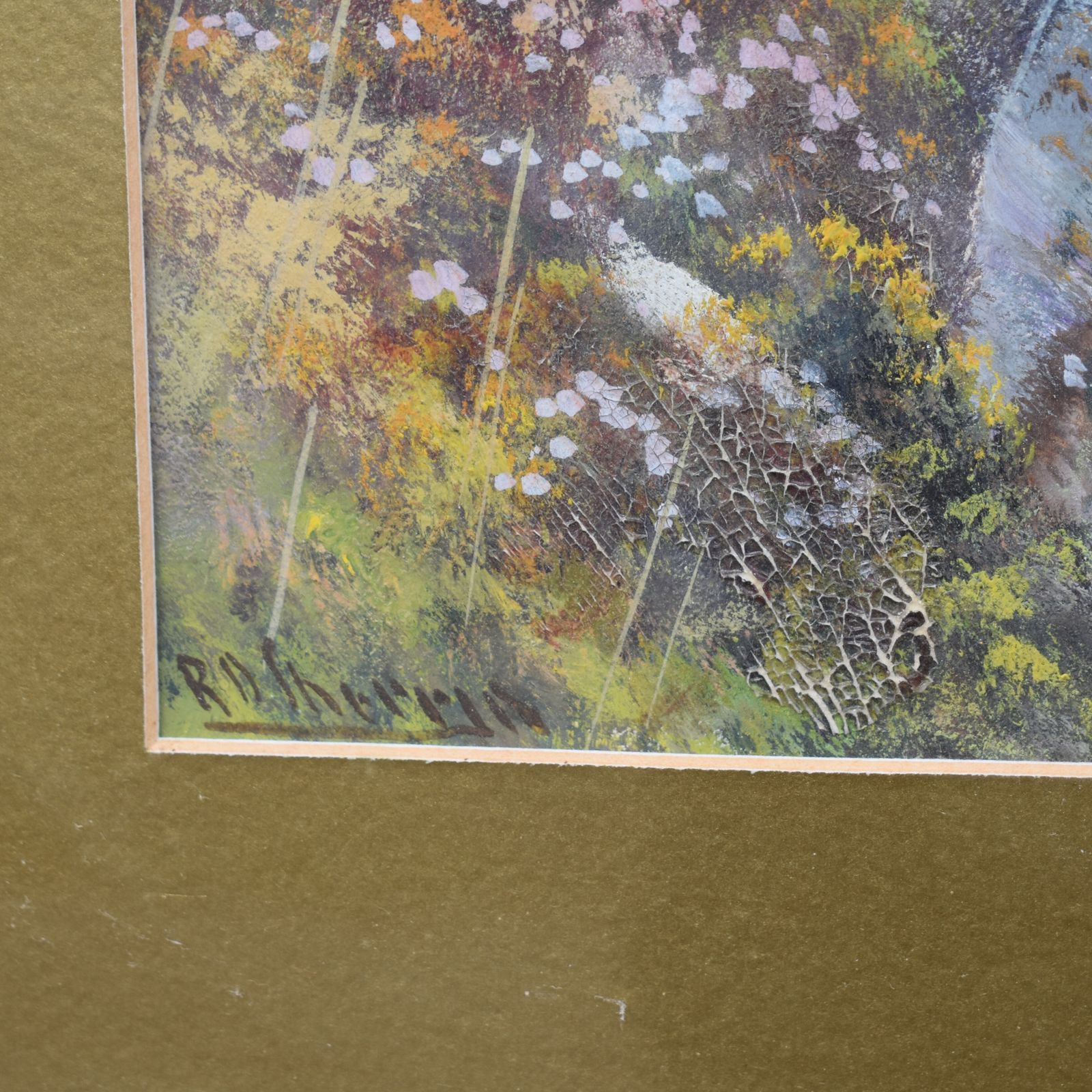 Antique Reginald Daniel Sherrin Lydford Moors Dartmoor Watercolour Painting photo for sale