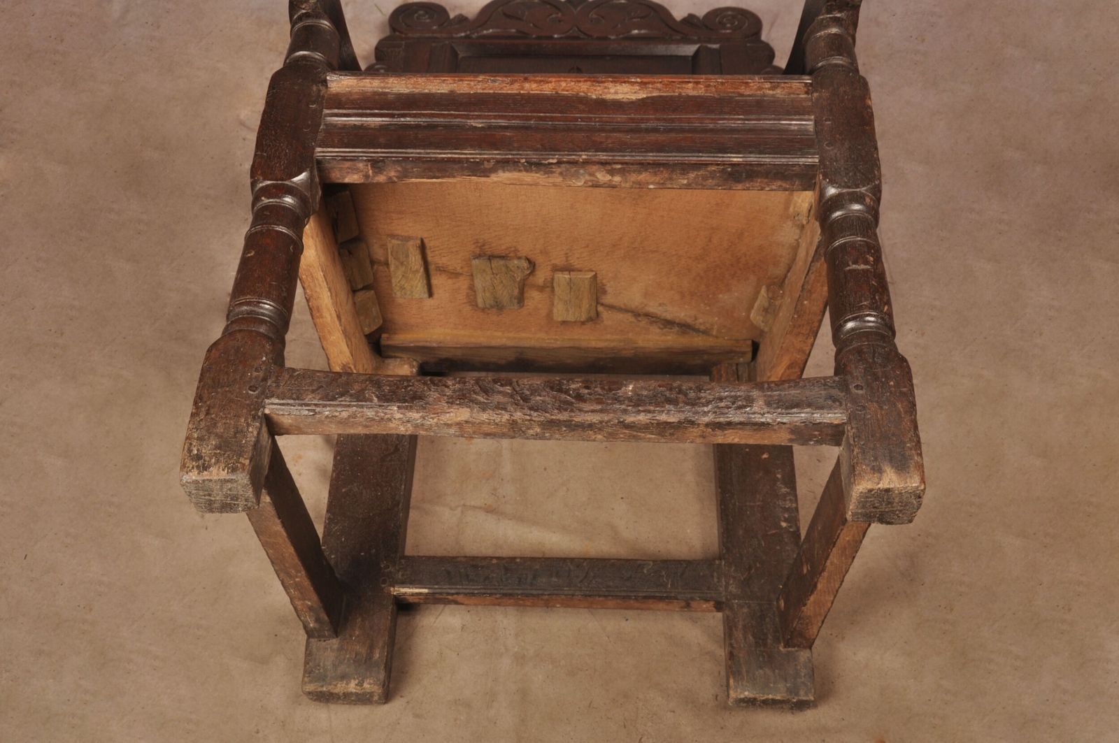 Furniture 17th Century Yorkshire Oak Wainscot Chair photo