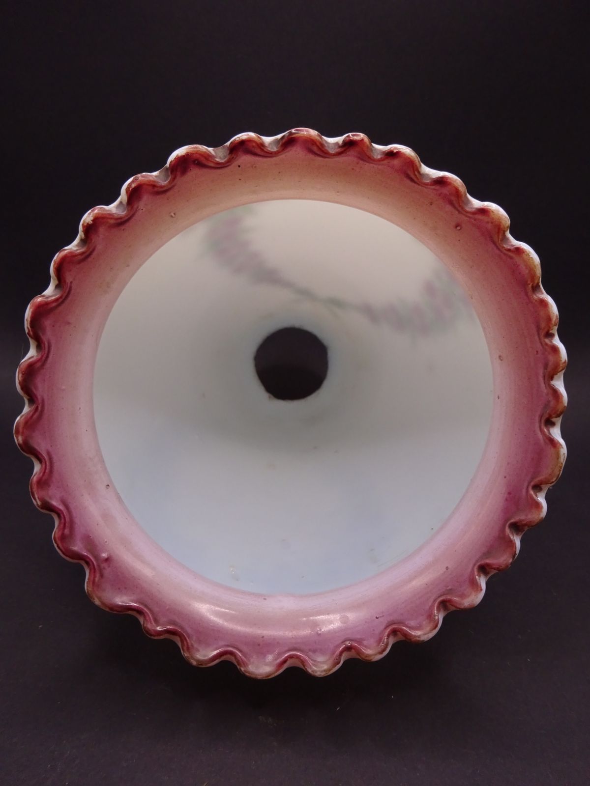 Late 1800s Early 1900s Reclaimed Floral Opal Glass Sconce Shade E27 5" photo Lighting