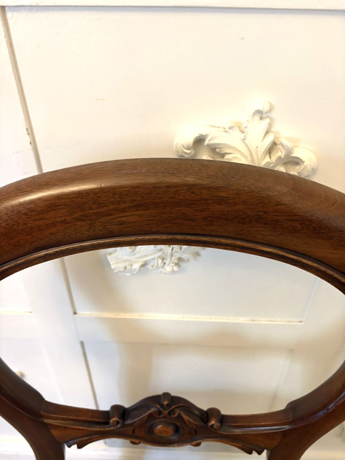 photo for sale Antique Set Of Eight Quality Mahogany Balloon Back Dining Chairs