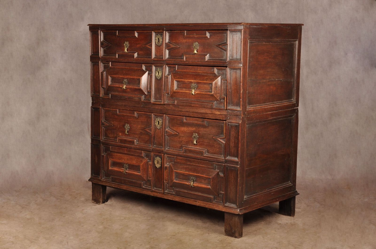 Rare Charles II Walnut & Fruitwood Chest Of Drawers photo for sale