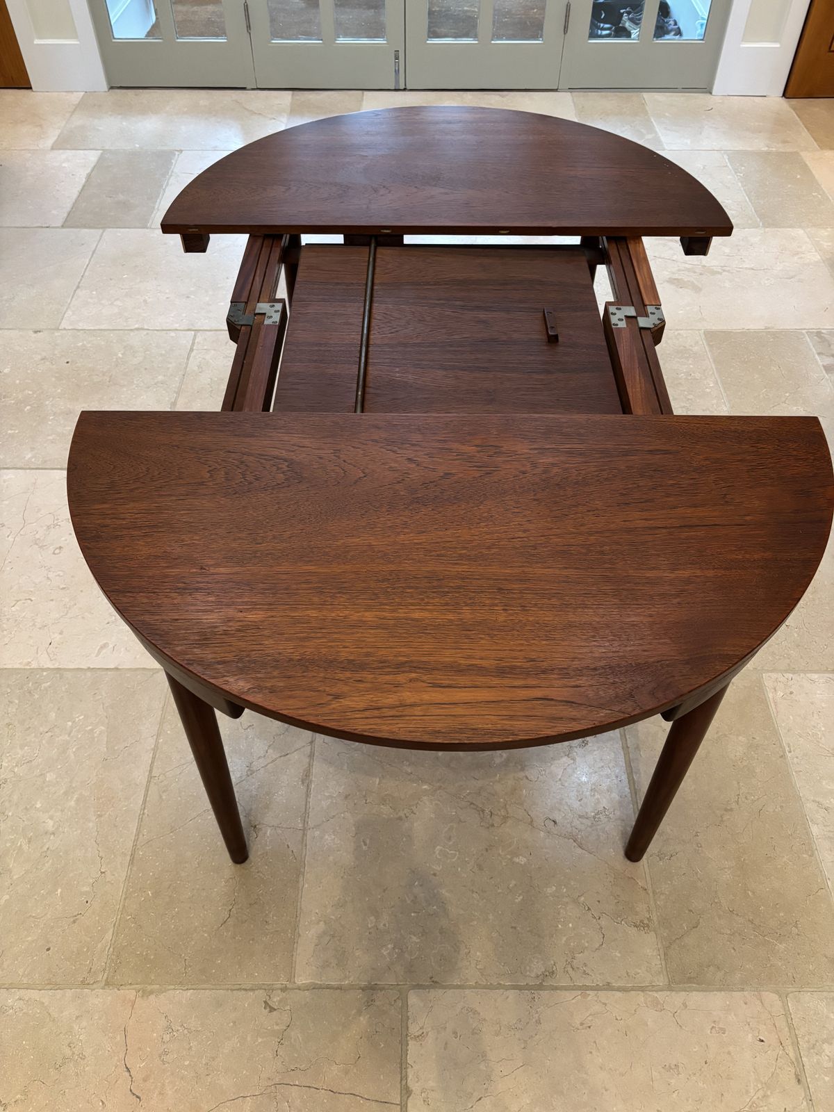 Teak Extending Dining Table & 4 Chairs Frem Røjle By Hans Olsen photo for sale