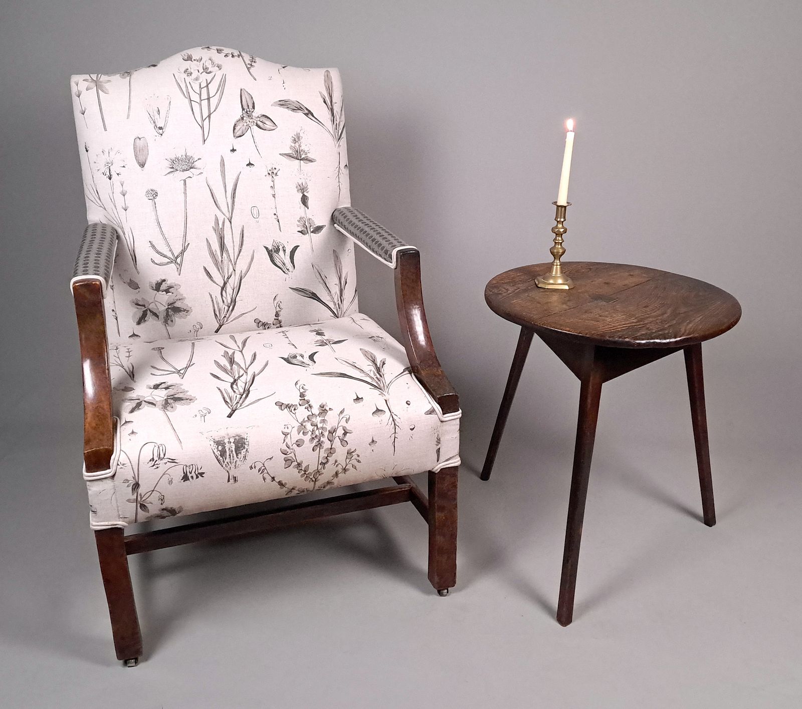 Very Good George III Solid Yew Wood Gainsborough Chair C. 1760 photo buy