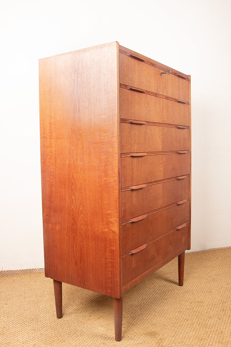 Grande commode danoise dite « Week Table », 7 tiroirs en teck, par Henning Jørgensen pour Fredericia Furniture, 1960. photo buy