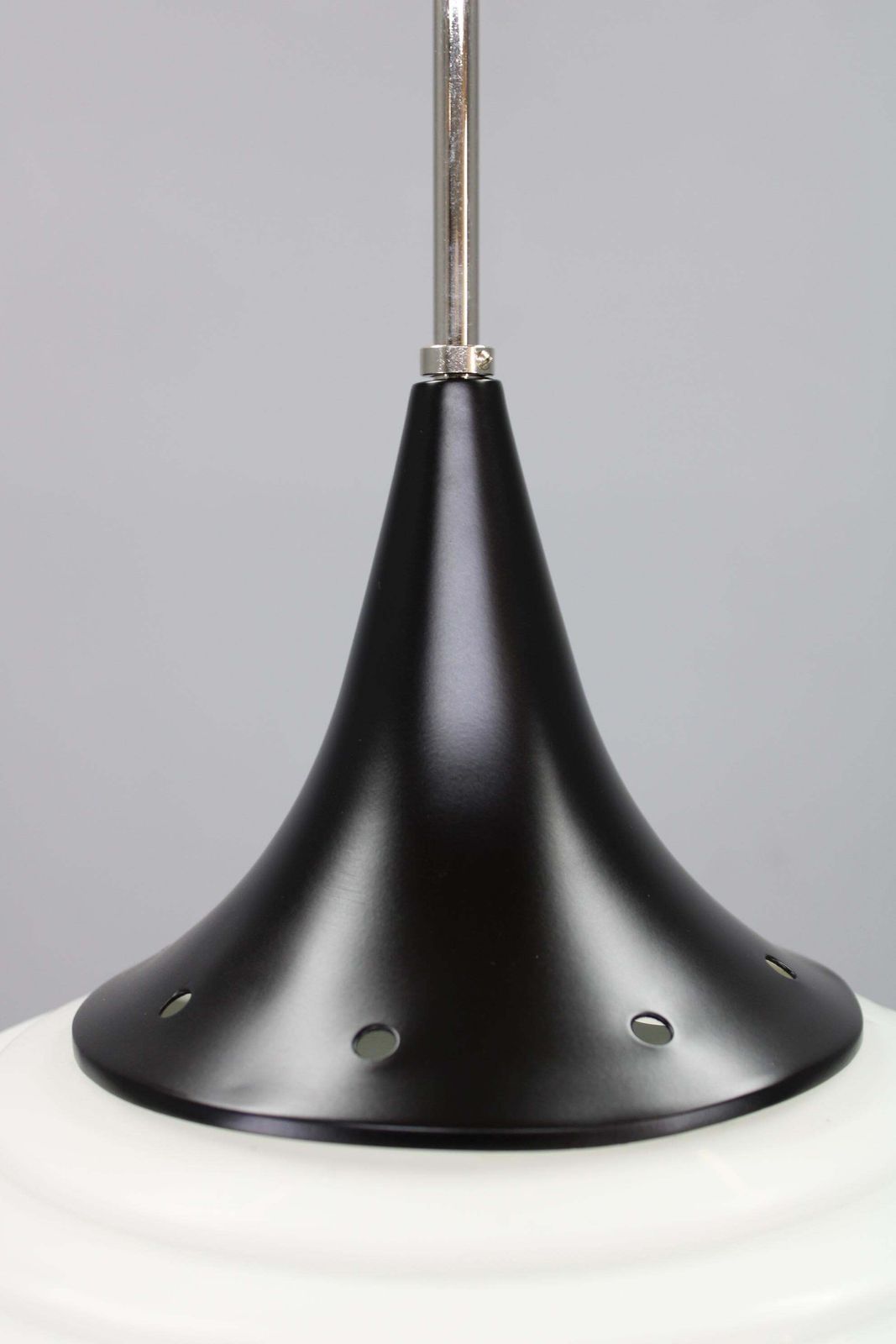 Mid Century Ribbed Glass Pendant By Kamenický šenov, 1970s photo Lighting