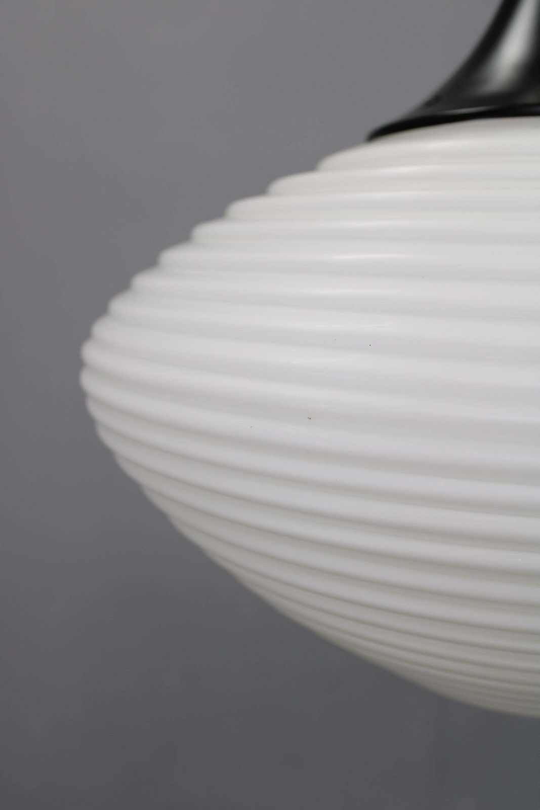 Mid Century Ribbed Glass Pendant By Kamenický šenov, 1970s photo 601.0