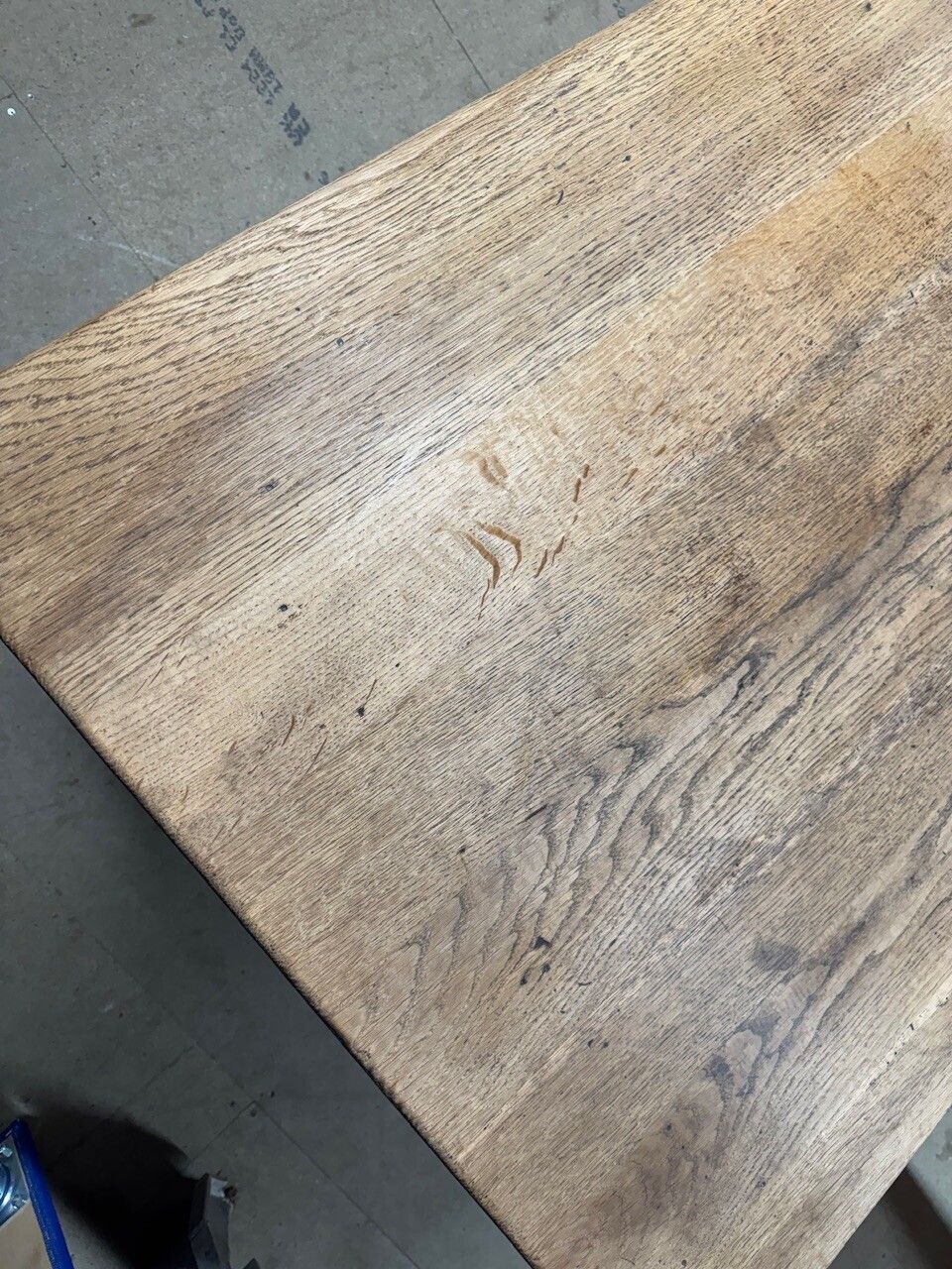 Furniture French Bleached Oak Farmhouse Dining Table photo