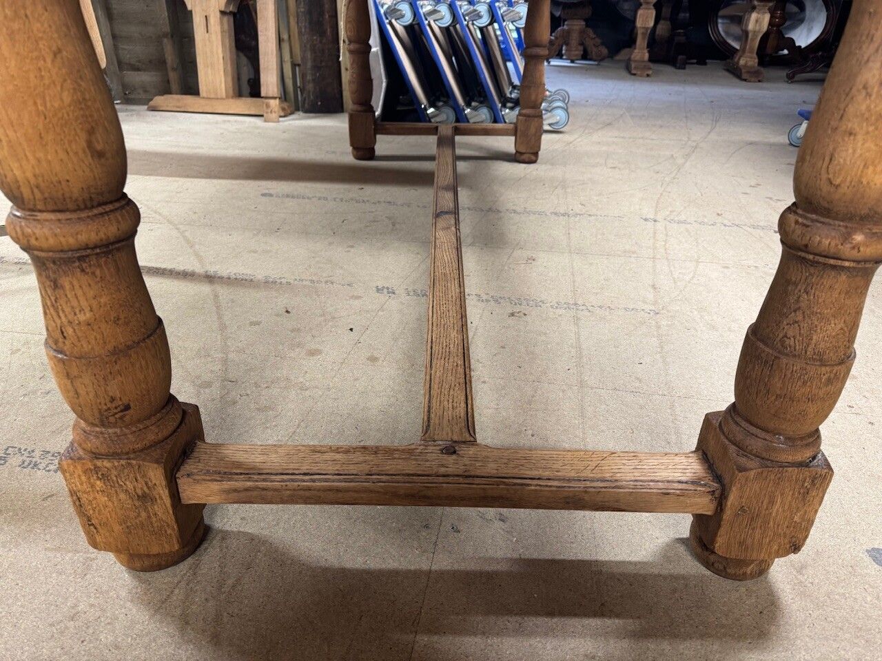 photo buy French Bleached Oak Farmhouse Dining Table