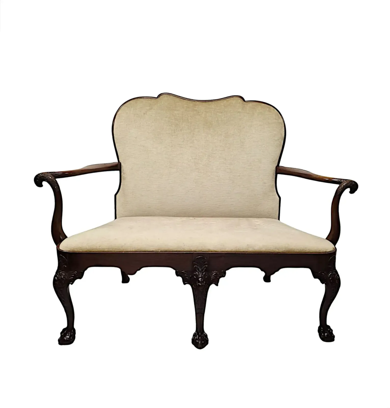 A Very Rare Late 19th Century Irish Two Seater Settee In The Manner Of 'Butlers Of Dublin'