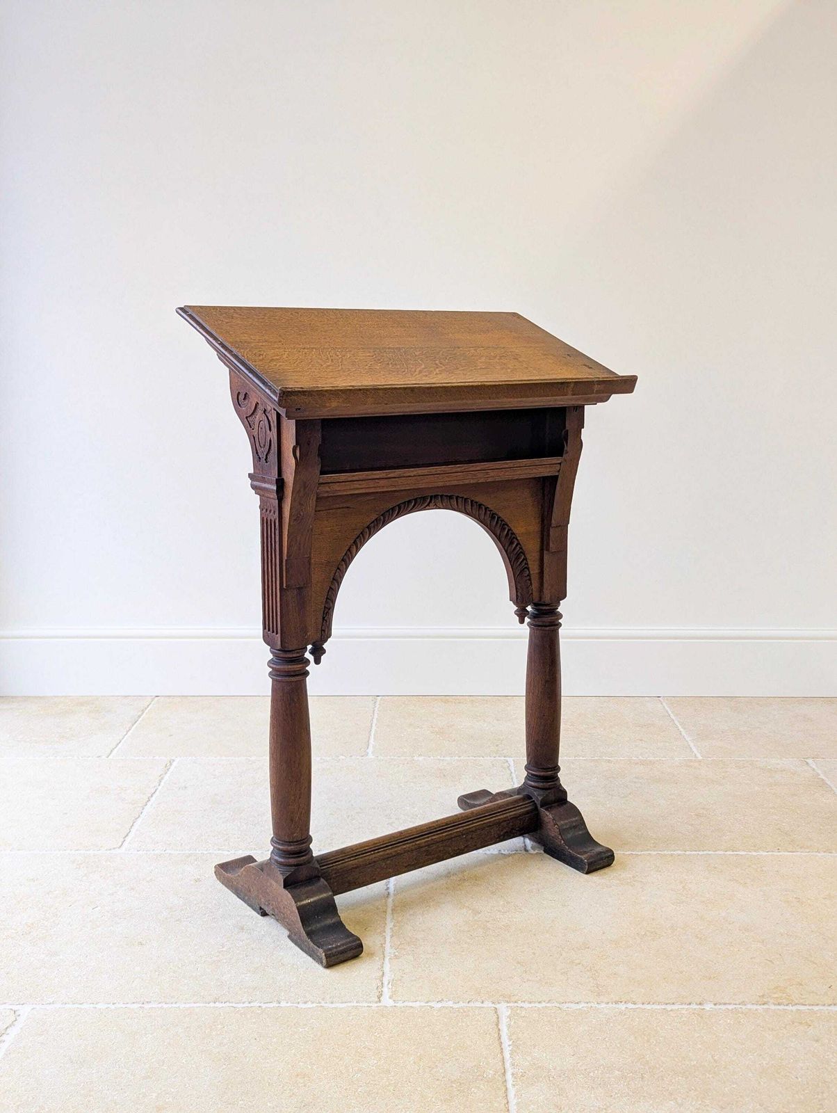 photo for sale Antique Victorian Gothic Revival Oak Lectern C.1893