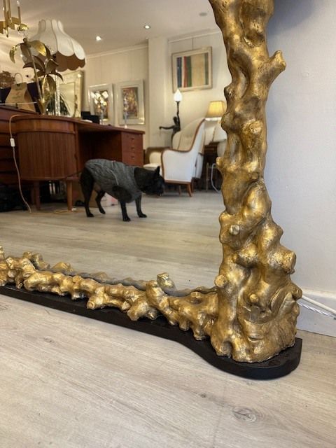 Large Antique Italian 18th Century Gilt Wood Mirror photo buy