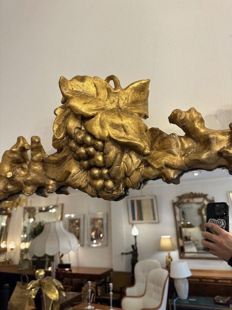 photo for sale Large Antique Italian 18th Century Gilt Wood Mirror