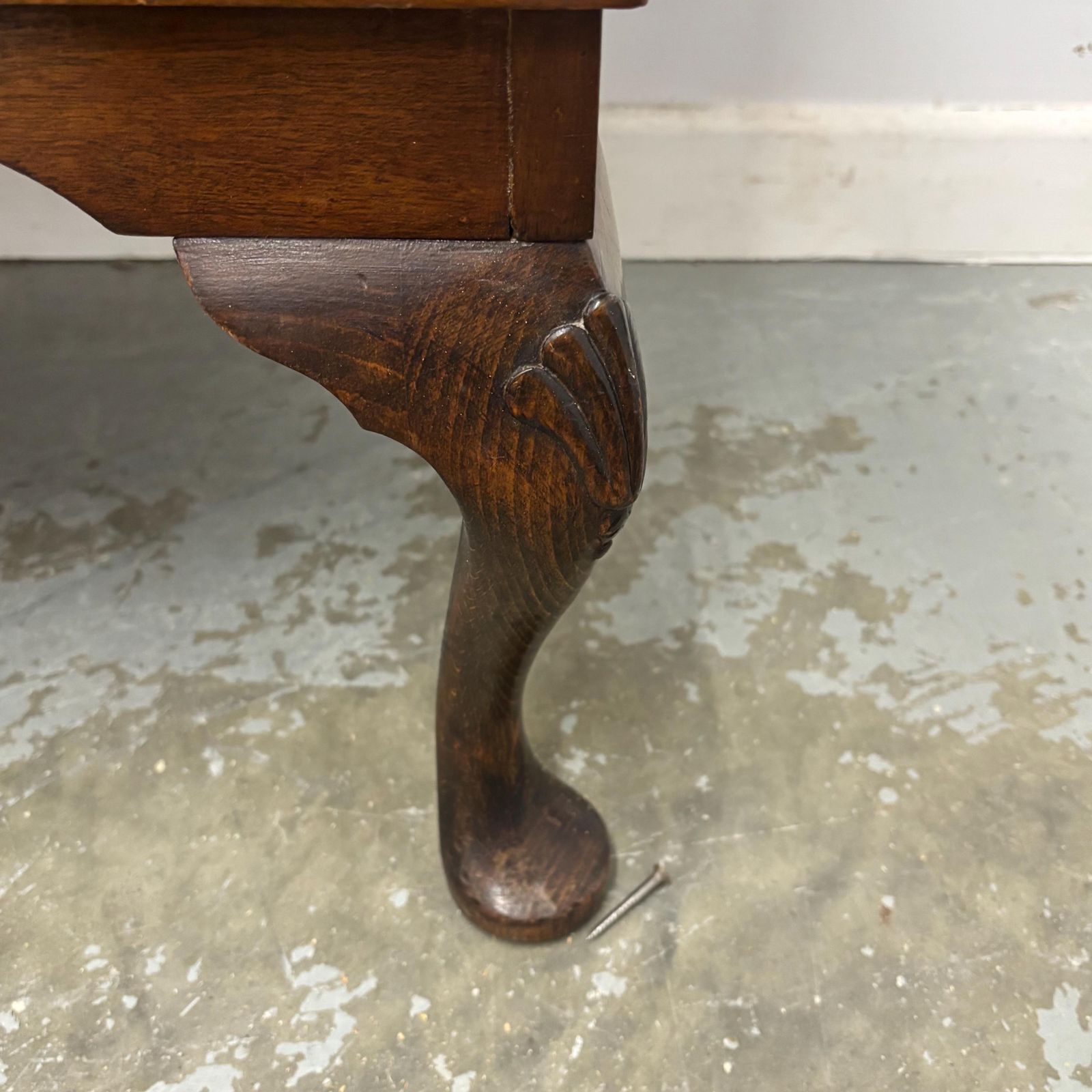 Vintage Wooden Bureau Writing Desk With Key, Traditional Style Drop Front Writing Desk photo vinterior